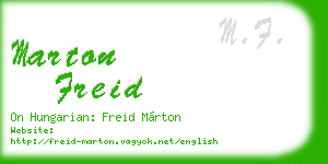 marton freid business card